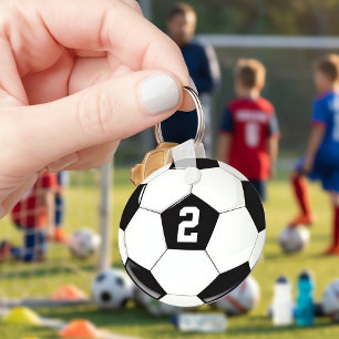 Jersey-nummer för fotbollsspelaren Anpassningsbar Nyckelring