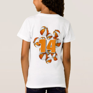jersey-nummer för grupperade orangar, vita basketb t shirt