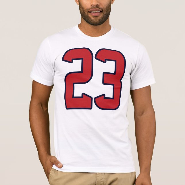Jersey numrerar 23 t-shirt (Framsida)