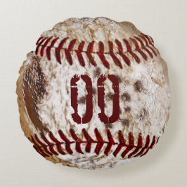 Jersey NUMRERAR rundan smutsar ner baseball kudder Rund Kudde