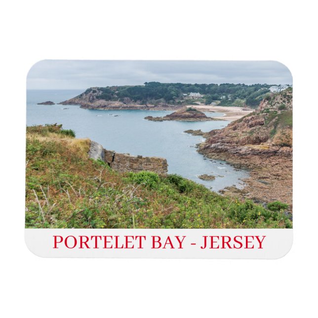 Jersey Portelet Bay kylmagnet Magnet (Horisontell)