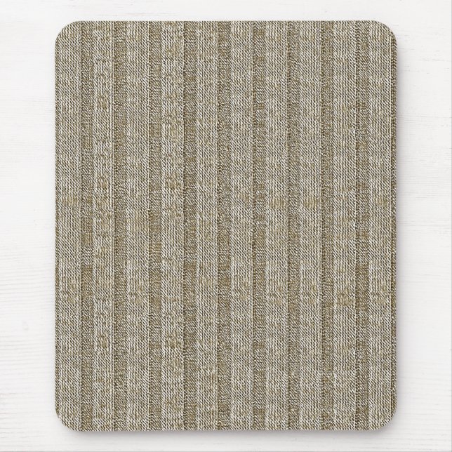 Jersey randig stickad mönster i mjuk beige musmatta (Framsidan)