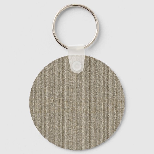 Jersey randig stickad mönster i mjuk beige nyckelring (Framsida)