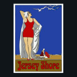 Jersey Shore Art Deco Vintage Poster<br><div class="desc">New jersey Shore,  vintage</div>