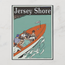 Jersey Shore Boat Ride, Vintage Stil Vykort