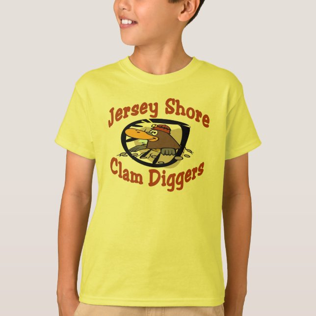 Jersey Shore Clam Diggers T Shirt (Framsida)