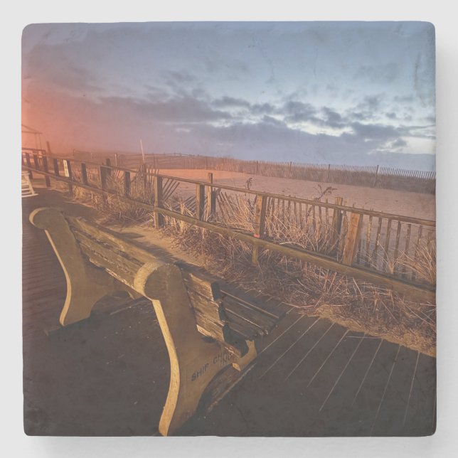 Jersey Shore Marble Coaster (Bänk) av Mike Dalton Stenunderlägg (Framsidan)