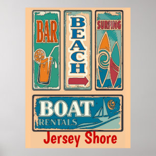 Jersey Shore Signs ändrar eller redigerar text Poster