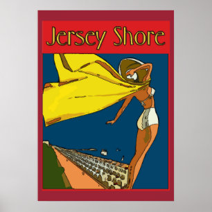 Jersey Shore Vintage Stil Poster