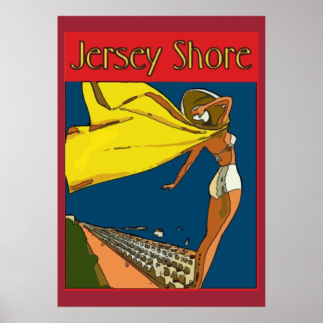 Jersey Shore Vintage Stil Poster (Framsidan)