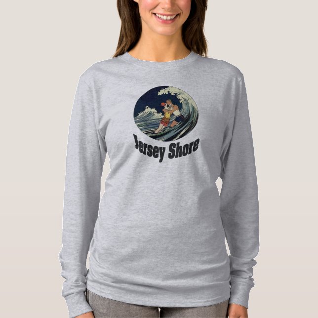 Jersey Shore Wave Älskare T-shirt (Framsida)