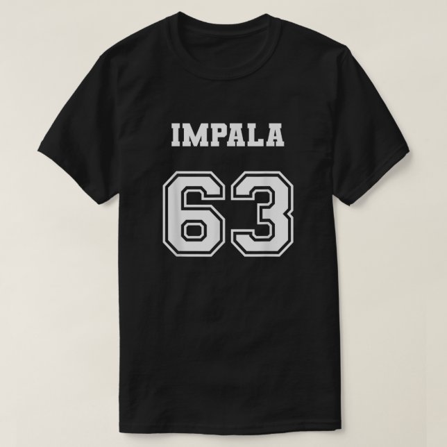 Jersey Stil 63 1963 Impala Old school Lowrider  T Shirt (Design framsida)