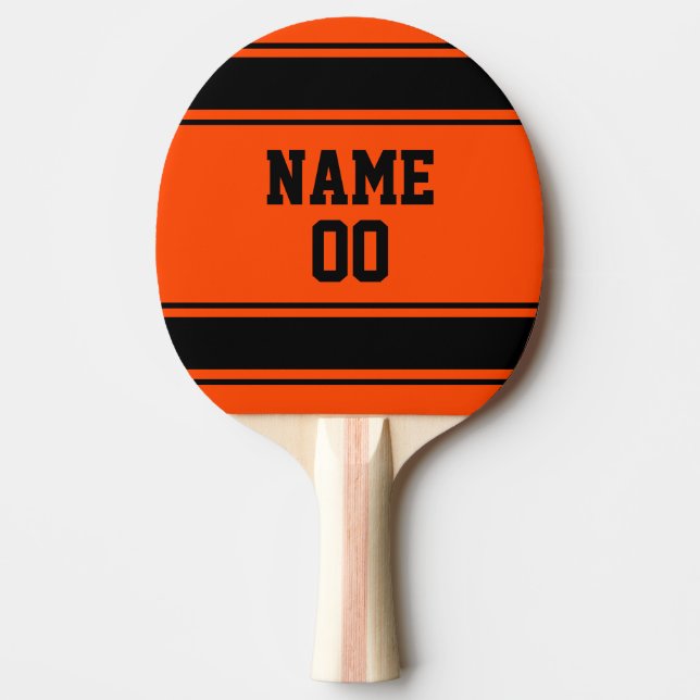 Jersey Stil Blue Orange and Black Personlig Pingisracket (Framsidan)