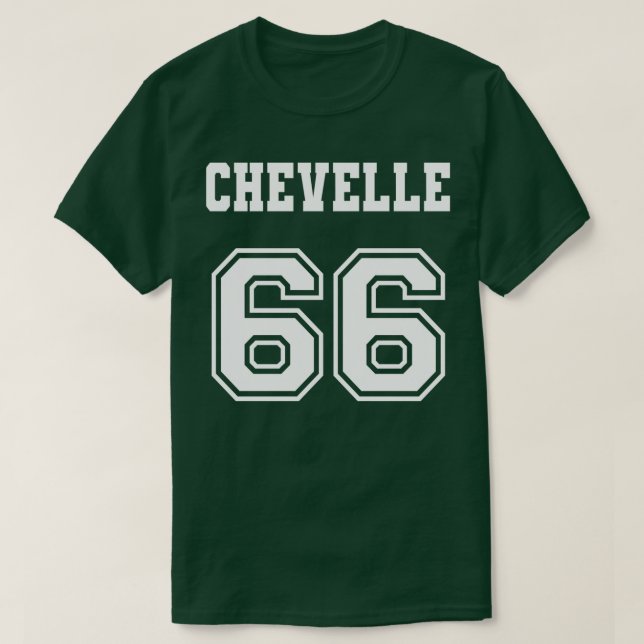 Jersey Stil Chevelle 66 1966 Old school Muscle Ca T Shirt (Design framsida)