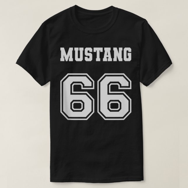 Jersey Stil Classic Mustang 66 1966 Horse Airplan T Shirt (Design framsida)