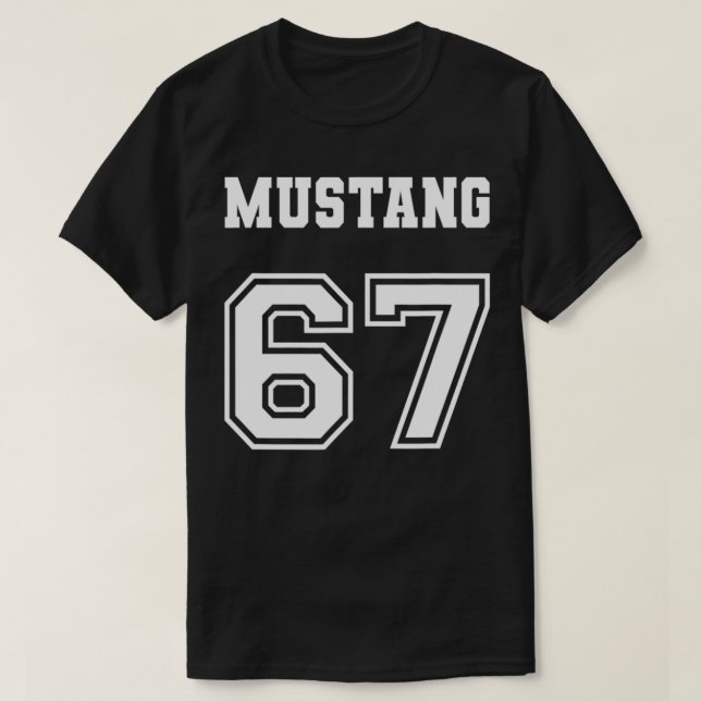 Jersey Stil Classic Mustang 67 1967 Horse Airplan T Shirt (Design framsida)