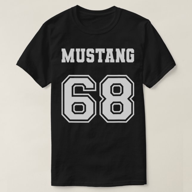 Jersey Stil Classic Mustang 68 1968 Horse Airplan T Shirt (Design framsida)