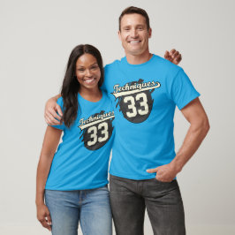 Jersey Stil Personlig Techniques Dubbla Sided T Shirt