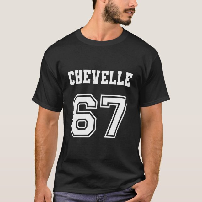 Jersey Style Chevelle 67 1967 Old School Muscle Ca T Shirt (Framsida)
