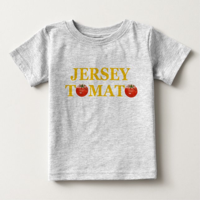 Jersey Tomato Baby Creeper T-shirt (Framsida)