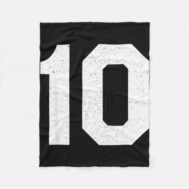 Jersey tröjnummer #10 10-årsdag  fleecefilt (Framsidan)