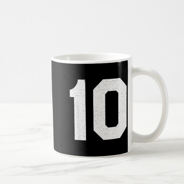 Jersey tröjnummer #10 10-årsdag  kaffemugg (Höger)