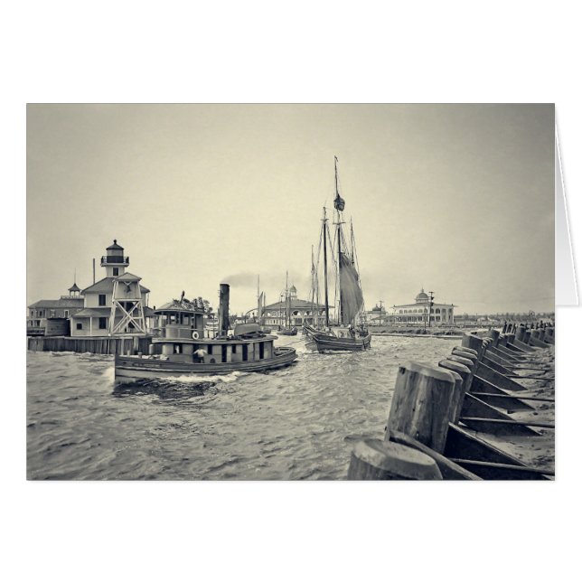 Jersey Tug Outbound Hälsningskort (Framsidan Horizontal)