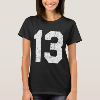 Jersey Uniform Number 13 Athletic T Shirt