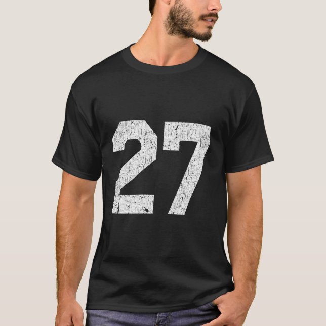 Jersey Uniform Number 27 Athletic Stil Sports T Shirt (Framsida)