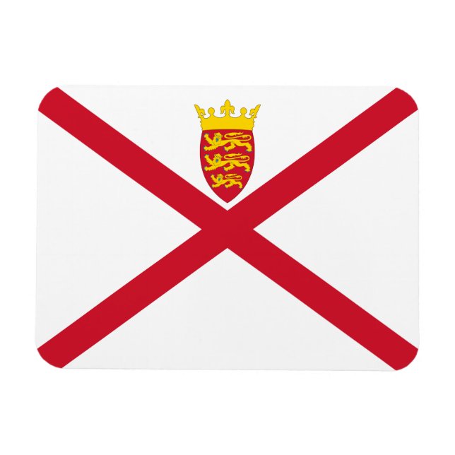 Jerseyflagga Magnet (Horisontell)