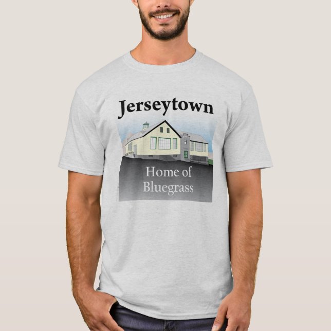 Jerseytown - som är hem- av blågräsT-tröja T-shirt (Framsida)