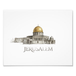jerusalem Al-Aqsa-moskén Elegant Modern Klistermär Fototryck