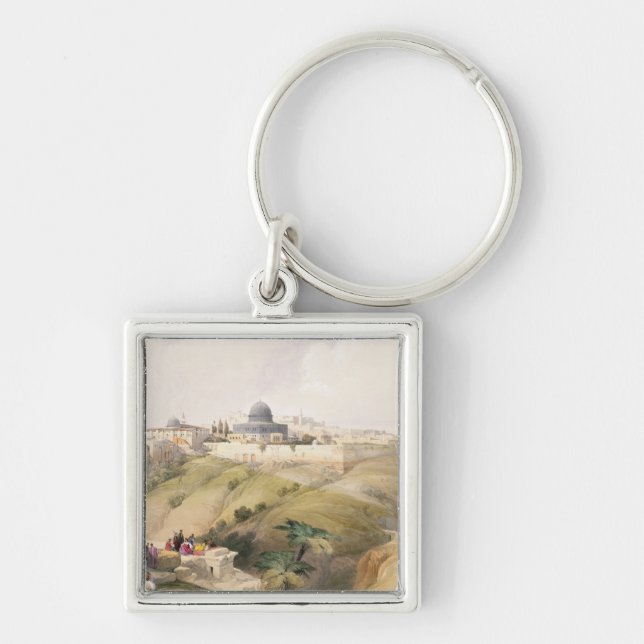 Jerusalem April 9th 1839, pläterar 16 från volym Fyrkantig Silverfärgad Nyckelring (Framsidan)