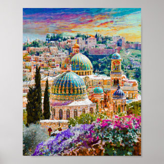 Jerusalem är världens vackraste stad poster