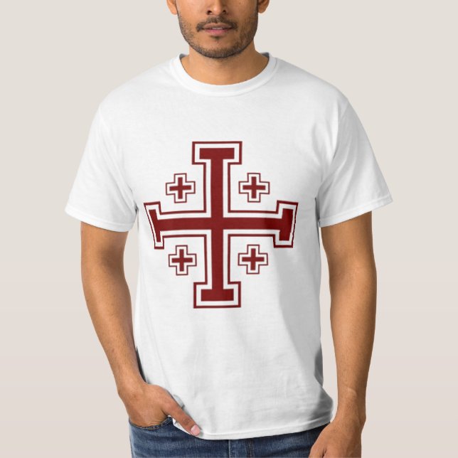 Jerusalem arg påvlig korsfarare tee shirt (Framsida)