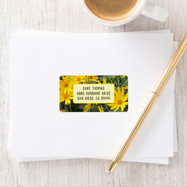 Jerusalem Artichoke Blommor Adressetiketter (Insitu)