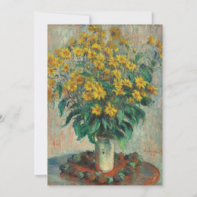 Jerusalem Artichoke Blommor av Claude Monet (Framsida)