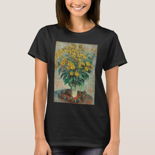 Jerusalem Artichoke Blommor av Claude Monet T Shirt (Framsida)