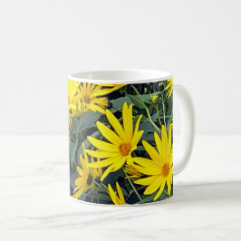 Jerusalem Artichoke Blommor Kaffemugg