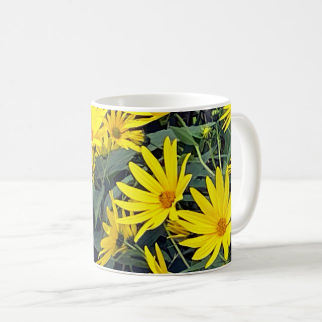 Jerusalem Artichoke Blommor Kaffemugg (Framsida höger)