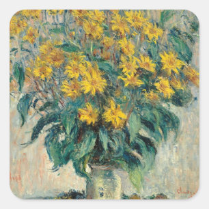 Jerusalem Artichoke Flowers, 1880 (olja på arbetsy Fyrkantigt Klistermärke