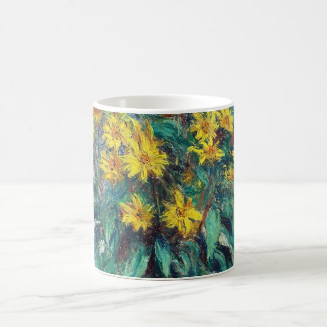 Jerusalem Artichoke Flowers av Claude Monet Kaffemugg (Center)