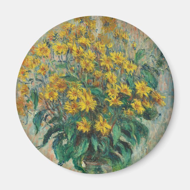 Jerusalem Artichoke Flowers av Claude Monet Magnet (Framsidan)