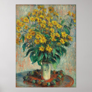 Jerusalem Artichoke Flowers av Claude Monet Poster