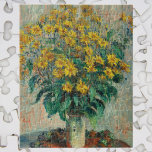 Jerusalem Artichoke Flowers av Claude Monet Pussel<br><div class="desc">Jerusalem Artichoke Flowers (1880) av Claude Monet är en vintage blommigt av konstverk som fortfarande livnär sig på livmålning med blommande gult Jerusalem artichoke-blommor i vas. Om konstnären: Claude Monet (1840-1926) var en av grundarna av den Fransk målningsrörelsen och de flesta av hans målningar var "en plein luft" (i det...</div>