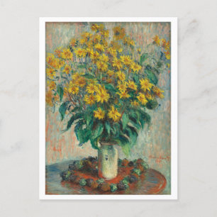 Jerusalem Artichoke Flowers Painting by Monet Vykort