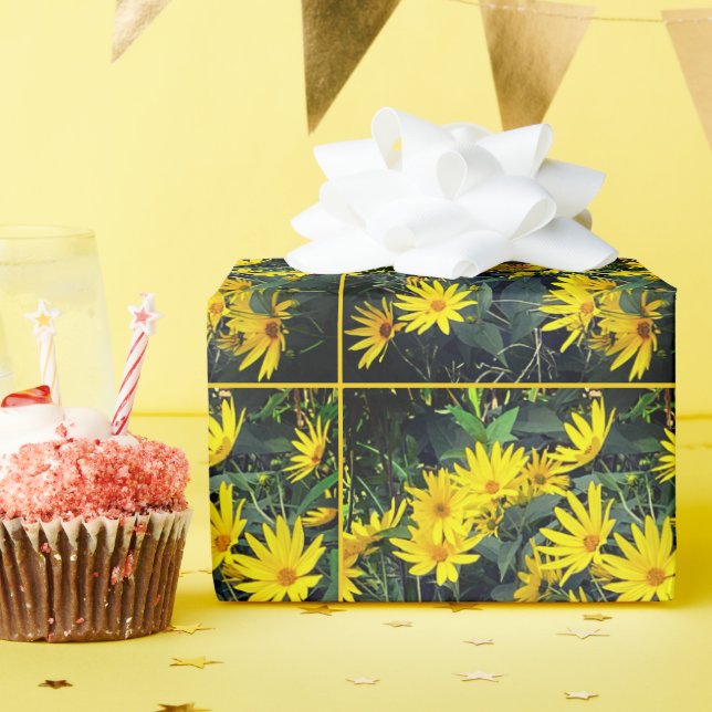 Jerusalem Artichoke Flowers Presentpapper (Födelsedagsfest)