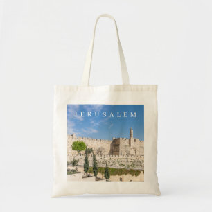 Jerusalem City Walls-vy till väskan Tygkasse