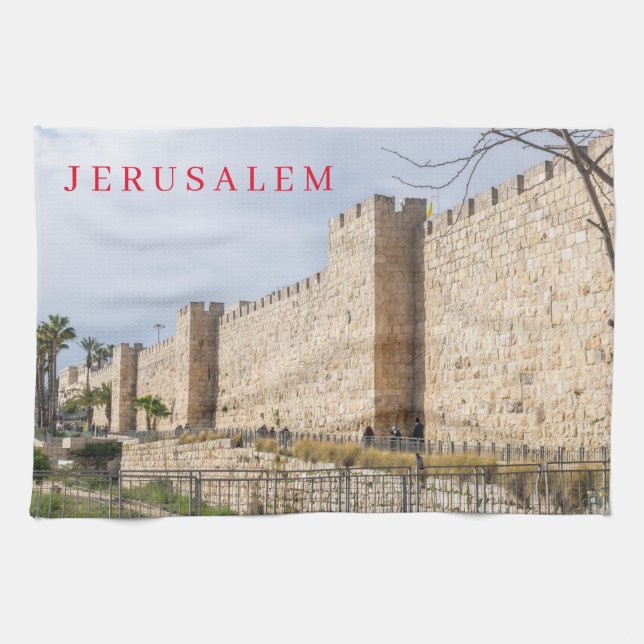 Jerusalem City Walls vyhandduk Kökshandduk (Horisontell)