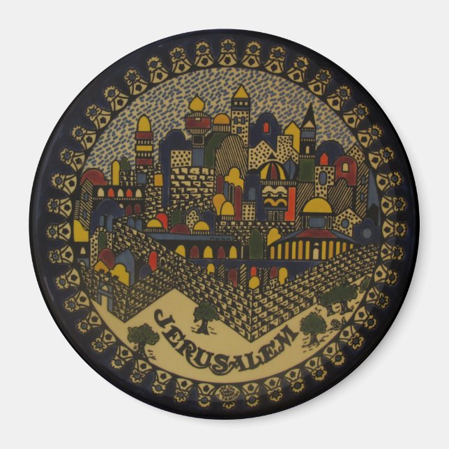 Jerusalem Cityscape Magnet (Framsidan)
